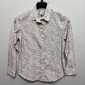Rochelle Behrens Women The Shirt Button Down Top Size Medium Floral D123 -8